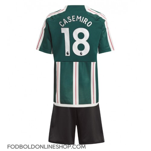 Manchester United Casemiro #18 Udebane Trøje Børn 2023-24 Kortærmet (+ Korte bukser)